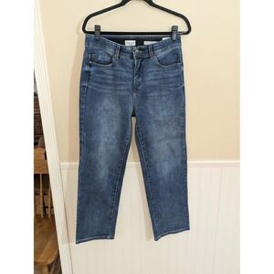 Curve Appeal Heritage Luxe High Rise Straight Jeans Womens 10/30 Blue